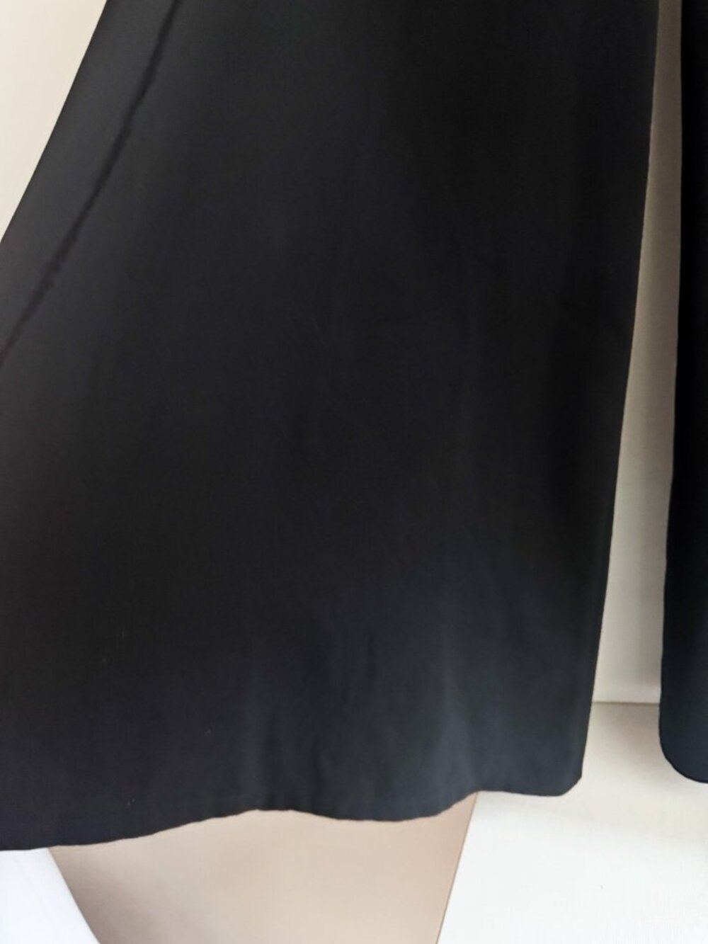 Vintage 90s BEBE Made in France Low Rise Palazzo Pants w Side Slits Black S - Picture 5 of 10